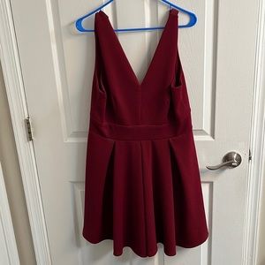 Red sleeveless dress